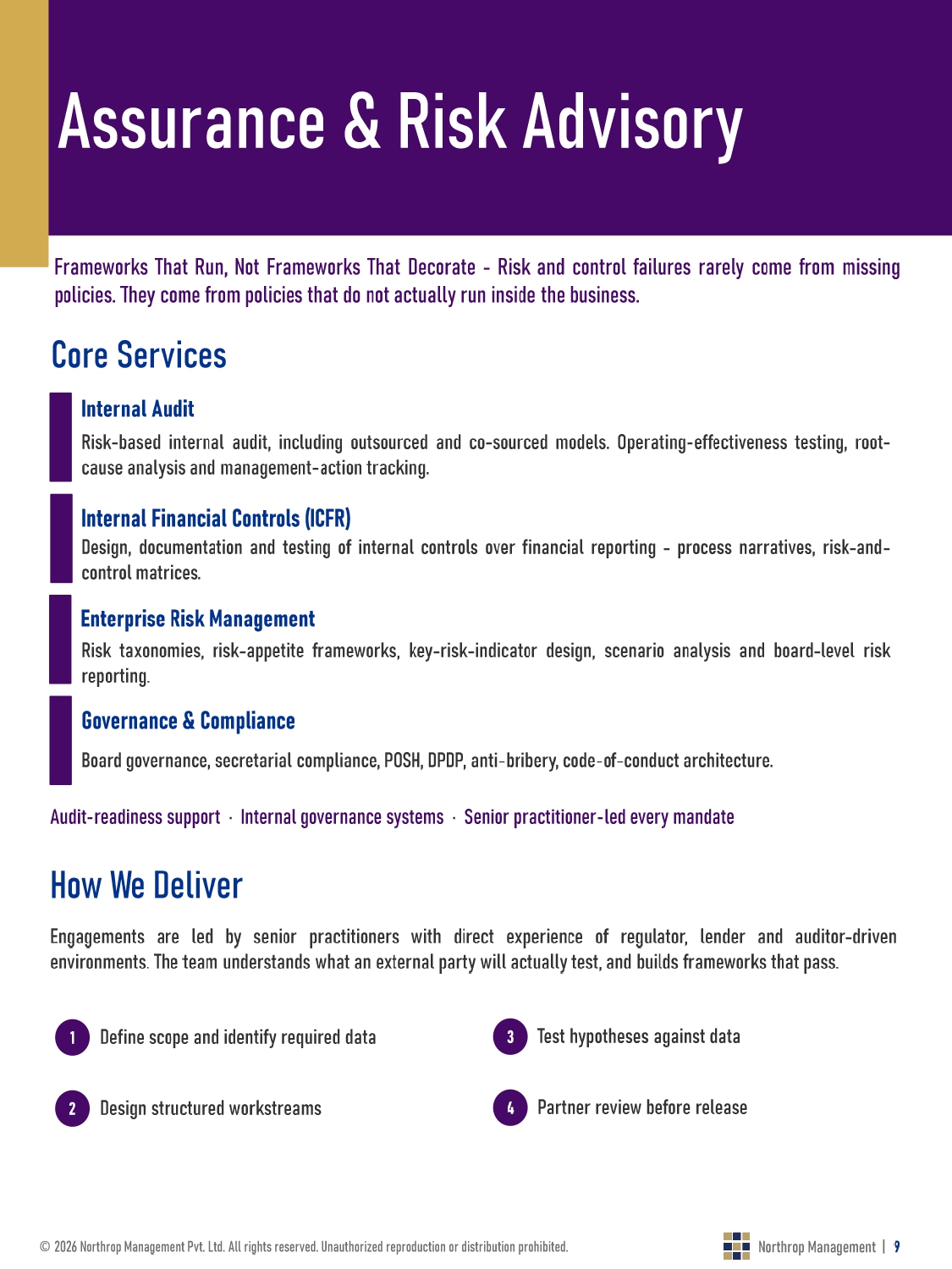 Northrop Management Corporate Profile Slide 9